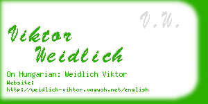 viktor weidlich business card